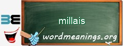 WordMeaning blackboard for millais